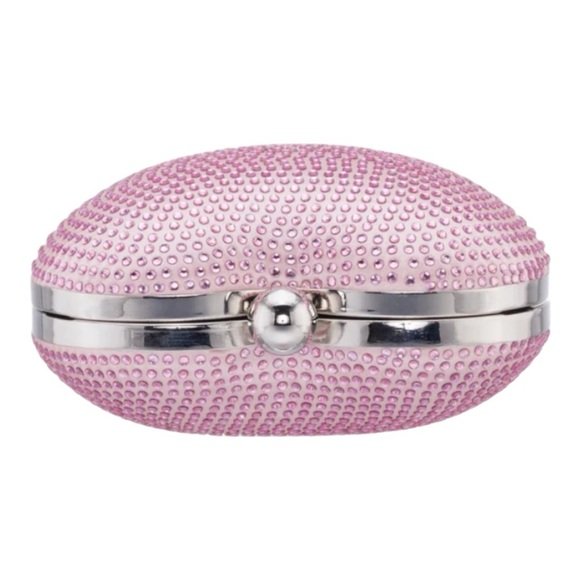 Nina - Amorie LIGHT PINK CRYSTAL HEART-SHAPED MINAUDIERE - Picture 3 of 4